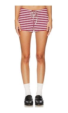 LIONESS Kourt Bloomers in Wine Stripe from Revolve.com