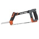 Klein Tools 31430 High Tension Hacksaw with Heavy Duty Frame, Converts to Jab Saw, Includes 12-Inch x 24 TPI and 6-Inch x 24 TPI Bi-Metal Blades, In-Frame Storage for Extra Blades