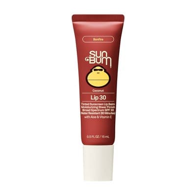 Sun Bum Tinted Lip Sunscreen - Bonfire - 0.5 fl oz: SPF 30, Liquid Form, Zinc Oxide, Coconut Scent