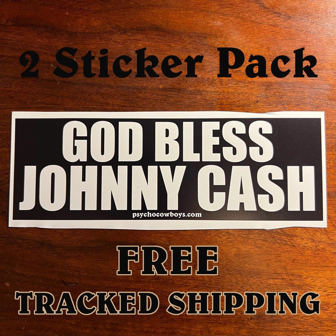 2 PACK God Bless Johnny Cash Country Bumper Sticker - Etsy UK